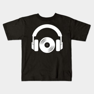 Music Lover - Headphones and Vinyl Record Kids T-Shirt